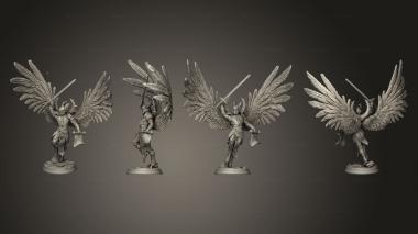 Military figurines White wirewolf Celestial Knight V 5 base 3d model