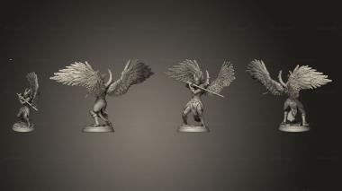 Military figurines White wirewolf Celestial Knight V 6 base 3d model