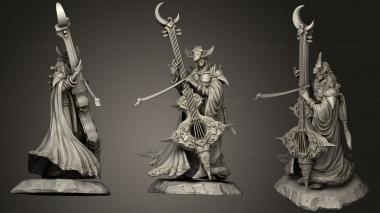 Military figurines Merindel Silvercloud Moontouched bard 3d model