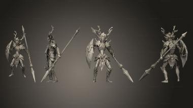 Military figurines White wirewolf Dendroid 02 3d model
