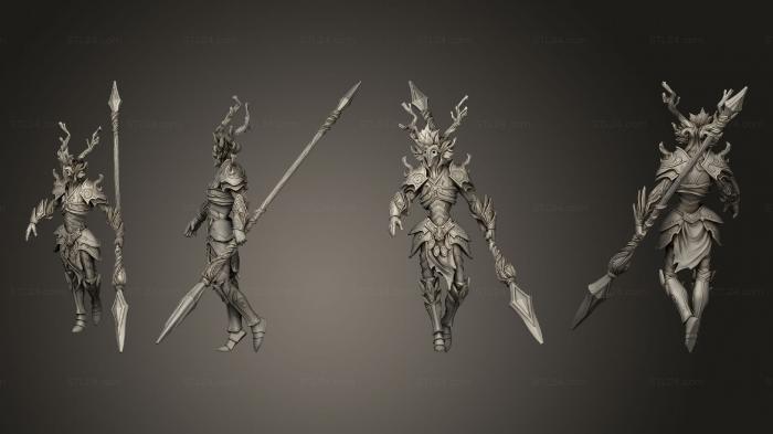 Military figurines (White wirewolf Dendroid 03, STKW_14873) 3D models for cnc