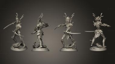 Military figurines White wirewolf Dendroid 04 3d model