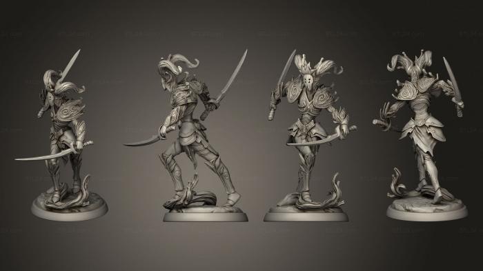 Military figurines (White wirewolf Dendroid 07, STKW_14877) 3D models for cnc