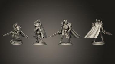 Military figurines White wirewolf Dragonborn Knight 03 3d model