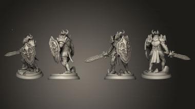 Military figurines White wirewolf Dragonborn Knight 04 3d model