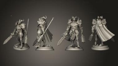 Military figurines White wirewolf Dragonborn Knight 05 3d model