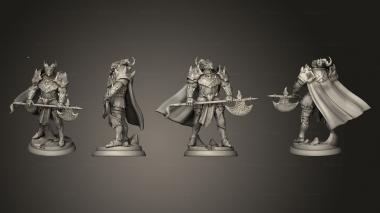 Military figurines White wirewolf Dragonborn Knight 06 3d model