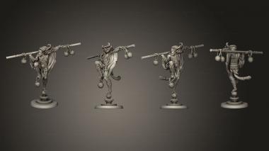 Military figurines White wirewolf Garoto Warlord 3d model