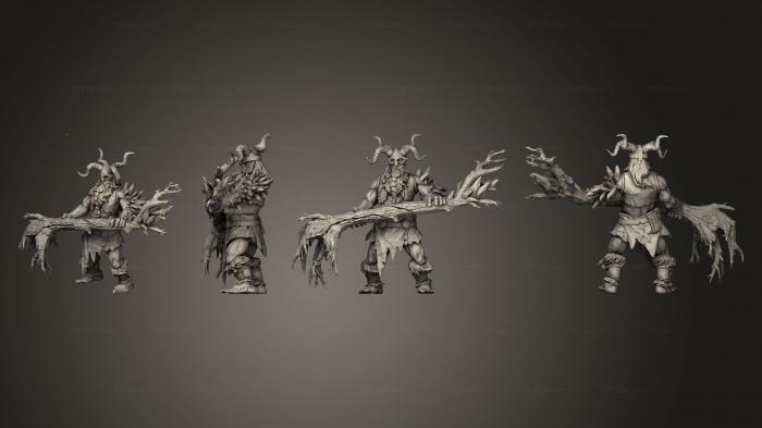Military figurines (White wirewolf Giant  03, STKW_14902) 3D models for cnc