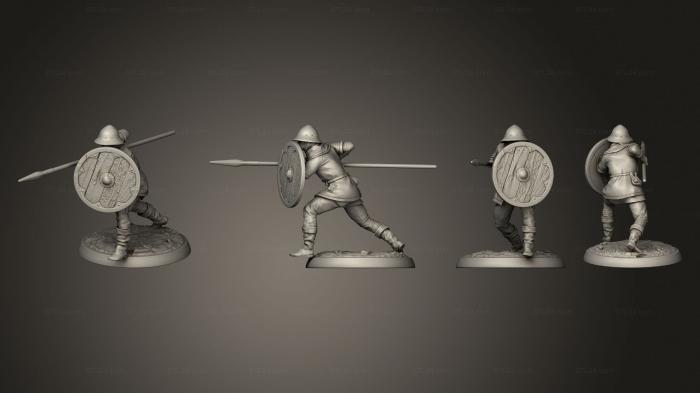 Military figurines (White wirewolf Human militia V 1, STKW_14903) 3D models for cnc