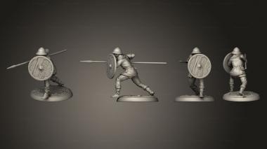Military figurines White wirewolf Human militia V 1 3d model