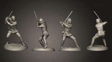 Military figurines White wirewolf Human militia V 2 3d model