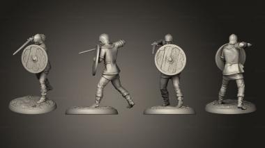 Military figurines White wirewolf Human militia V 3 3d model