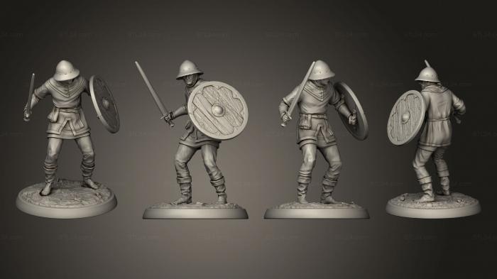 Military figurines (White wirewolf Human militia V 4, STKW_14906) 3D models for cnc