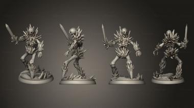 Military figurines White wirewolf ice skeleton 3 3d model
