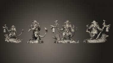 Military figurines White wirewolf Leshy  01 3d model