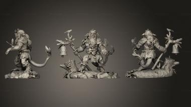 Military figurines White wirewolf Leshy  02 3d model
