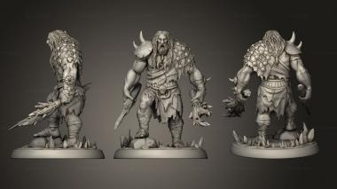 Military figurines White wirewolf Mountain giant 01 3d model