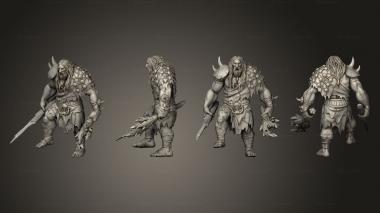 Military figurines White wirewolf Mountain giant 02 3d model