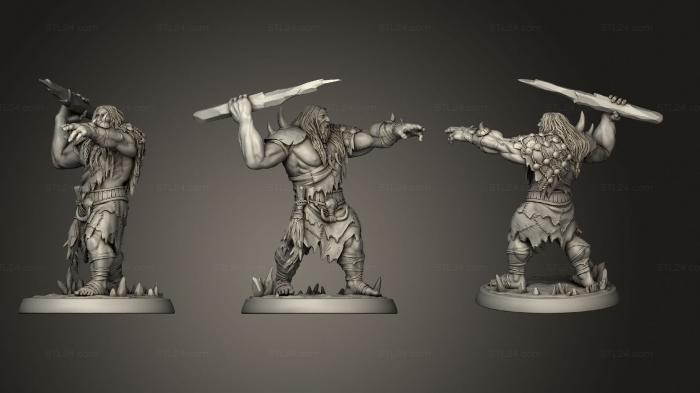 Military figurines (White wirewolf Mountain giant 03, STKW_14922) 3D models for cnc