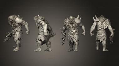 Military figurines White wirewolf Mountain giant 06 3d model