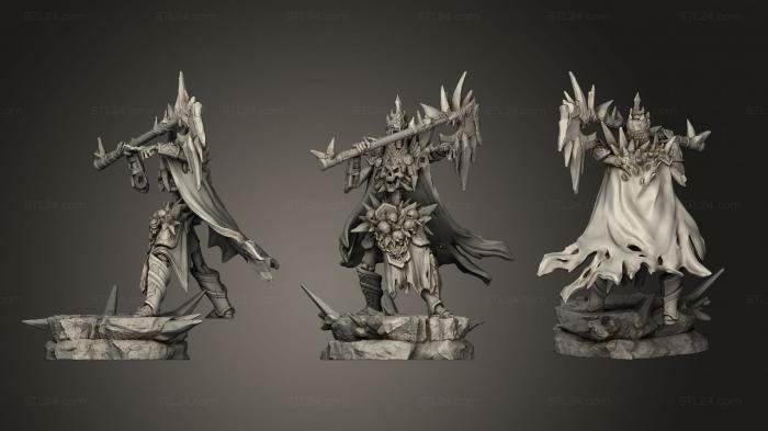 Military figurines (White wirewolf Skeleton King 01, STKW_14926) 3D models for cnc