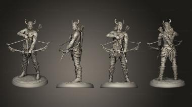 Military figurines White wirewolf Wood Elf 01 3d model