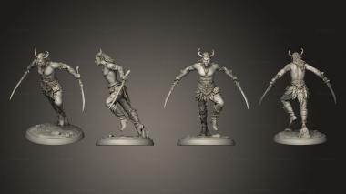 Military figurines White wirewolf Wood Elf 02 3d model
