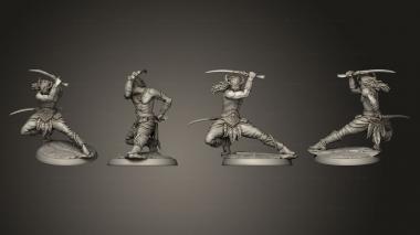Military figurines White wirewolf Wood Elf 03 3d model