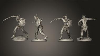 Military figurines White wirewolf Wood Elf 04 3d model
