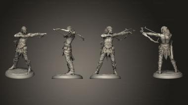 Military figurines White wirewolf Wood Elf 05 3d model