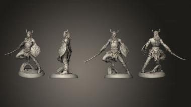 Military figurines White wirewolf Wood Elf 06 3d model