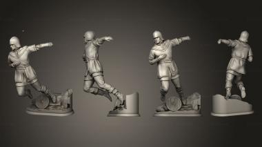 Military figurines White wirewolf Wounded human 04 3d model