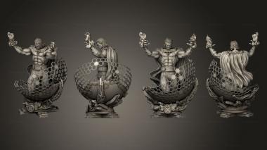 Military figurines Wicked Magneto Statue and Bust 3d model