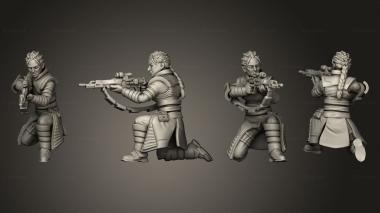 Military figurines widowmaker nohelmet attack 3d model