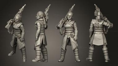 Military figurines widowmaker nohelmet standing 3d model