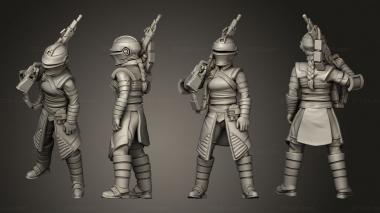 Military figurines widowmaker Standing helmet 3d model