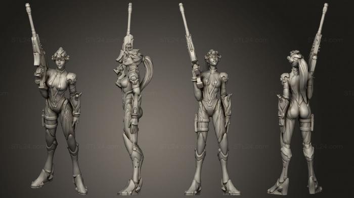 Military figurines (widowmaker, STKW_14947) 3D models for cnc
