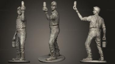 Military figurines MINER fixed 3d model
