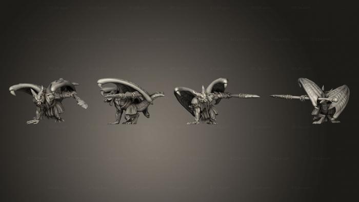 Military figurines (Winged Kobold Tribe Spear, STKW_14960) 3D models for cnc