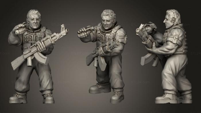 Military figurines (mini stalone fixed, STKW_1498) 3D models for cnc