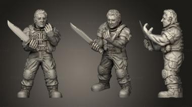 Military figurines mini stalone taunting 3d model