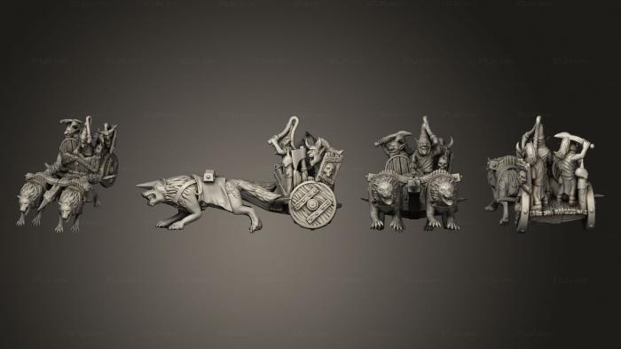 Military figurines (Wolf Chariot 02, STKW_15028) 3D models for cnc