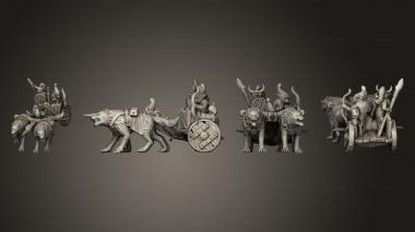 Military figurines Wolf Chariot 03 3d model