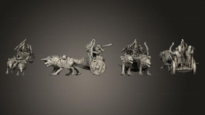 Military figurines (Wolf Chariot 04, STKW_15030) 3D models for cnc
