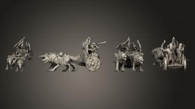 Military figurines Wolf Chariot 04 3d model