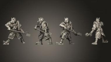 Military figurines Wolf Knigth 02 3d model