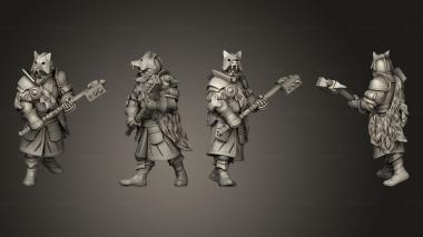 Military figurines Wolf Knigth 04 3d model