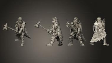 Military figurines Wolf Knigth 07 3d model