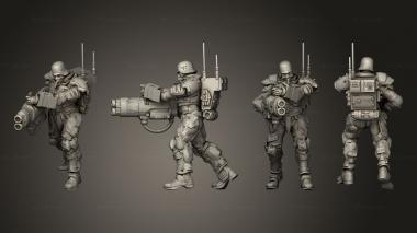 Military figurines Wolf Pack Heavy Weapons Unit 3d model